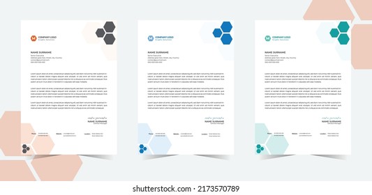 Letterhead And Pad Template  Design.