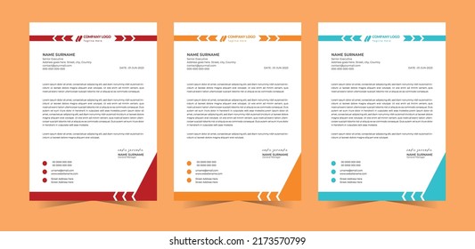 Letterhead And Pad Template  Design.
