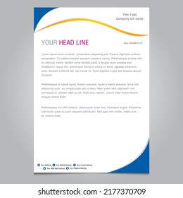 letterhead pad vector template design eps file