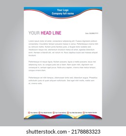 letterhead pad vector template design eps file