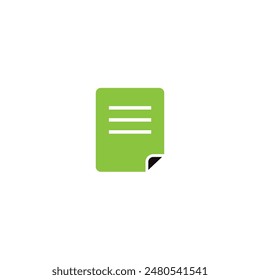 Letterhead paper icon flat vector design