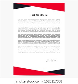 Letterhead With Pink and Dark Design