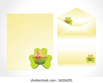 letterhead, postcard for 17 march st. patricks day occasion