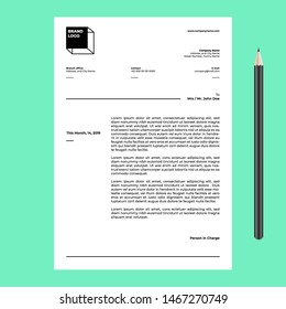 Letterhead Simple Modern Minimalist Template 