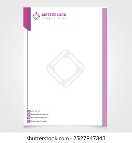 Letterhead for Small Businesses, Editable Letterhead Templates, Modern Layout, Creative Company , Simple  Template, Printable Letterhead Template Free, Corporate-vector