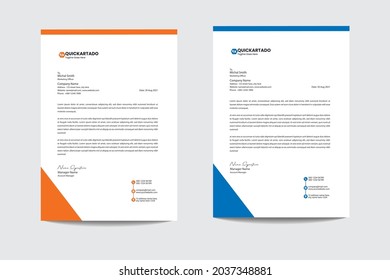 Letterhead Super clean and modern Template Design 