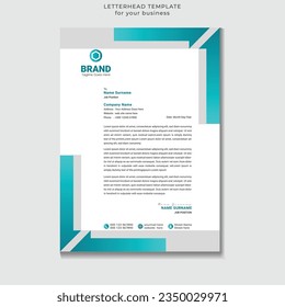 Letterhead template in Abstract style design