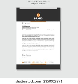 Letterhead template in Abstract style design