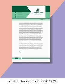 Letterhead template in Abstract style design