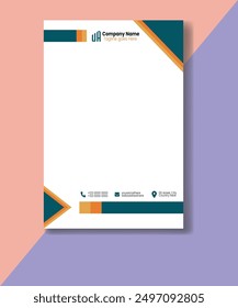 Letterhead template in Abstract style design