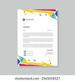 Letterhead template in Abstract style design EPS 10