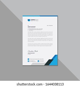 Letterhead Template With Blue Accents