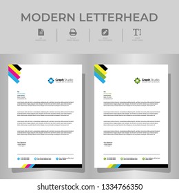 Letterhead Template with color variation