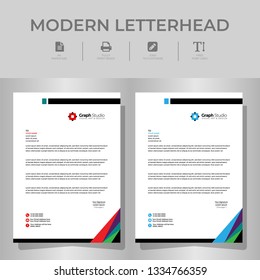 Letterhead Template with color variation
