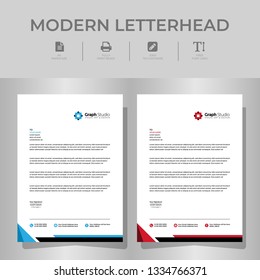 Letterhead Template with color variation