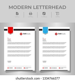 Letterhead Template with color variation