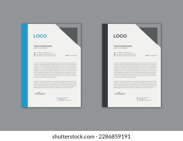 membrete, plantilla de membrete, creativo profesional moderno sencillo, sencillo y exclusivo hospital de escuela minimalista médico nuevo y elegante ilustrador vectorial y plantilla de impresión de diseño de membrete limpio.
