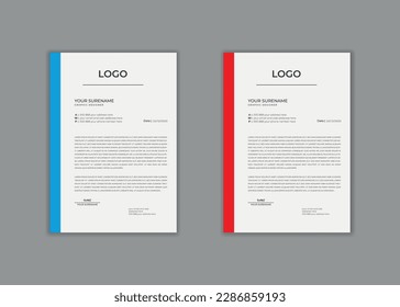 letterhead, letterhead template, creative Professional modern simple unique corporate minimalist school hospital medical new elegant vector illustrator and clean letterhead design print template.
