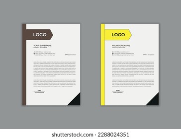 letterhead, letterhead template, creative Professional modern simple unique corporate minimalist school hospital medical new elegant vector illustrator and clean letterhead design print template.
