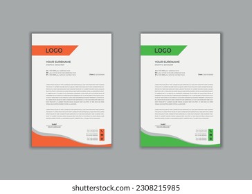 letterhead, letterhead template, creative Professional modern simple unique corporate minimalist school hospital medical new elegant vector illustrator and clean letterhead design print template.