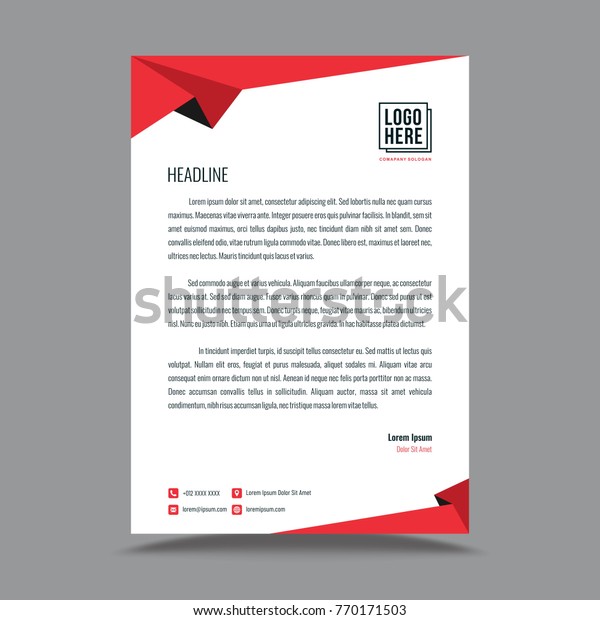 レターヘッドテンプレートデザイン のベクター画像素材 ロイヤリティフリー Shutterstock