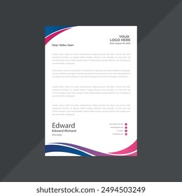 Letterhead Template Design A4 Corporate Letter head