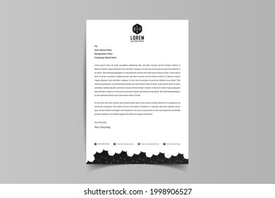 Letterhead Template Design. Abstract Corporate Business Style Letterhead Design Vector Template For Your Project. Simple And Clean Print Ready Design, Elegant Flat Design. Vector Illustration