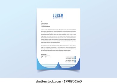 Diseño de plantilla de membrete. Resumen Plantilla De Vector De Diseño De Cabezas Letras De Estilo Empresarial Corporativo Para Su Proyecto. Diseño Simple Y Limpio Listo Para Imprimir, Elegante Diseño Plano. Ilustración vectorial