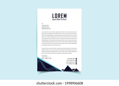 Diseño de plantilla de membrete. Resumen Plantilla De Vector De Diseño De Cabezas Letras De Estilo Empresarial Corporativo Para Su Proyecto. Diseño Simple Y Limpio Listo Para Imprimir, Elegante Diseño Plano. Ilustración vectorial