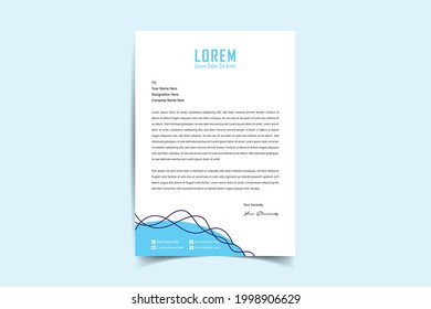 Diseño de plantilla de membrete. Resumen Plantilla De Vector De Diseño De Cabezas Letras De Estilo Empresarial Corporativo Para Su Proyecto. Diseño Simple Y Limpio Listo Para Imprimir, Elegante Diseño Plano. Ilustración vectorial
