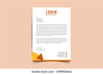 Letterhead Template Design. Abstract Corporate Business Style Letterhead Design Vector Template For Your Project. Simple And Clean Print Ready Design, Elegant Flat Design. Vector Illustration