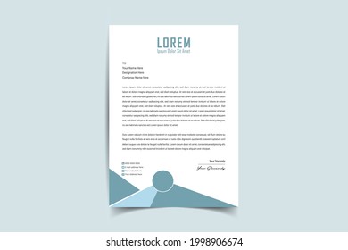 Diseño de plantilla de membrete. Resumen Plantilla De Vector De Diseño De Cabezas Letras De Estilo Empresarial Corporativo Para Su Proyecto. Diseño Simple Y Limpio Listo Para Imprimir, Elegante Diseño Plano. Ilustración vectorial