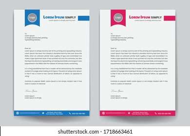 Letterhead template design for Business.