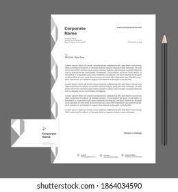 letterhead template design with business card minimalist simple