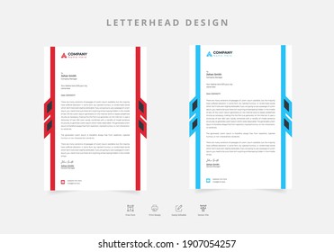 Letterhead template design with Eps