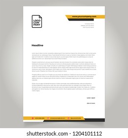 letterhead template design minimalist simple corporate 