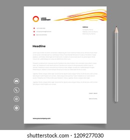 letterhead template design minimalist simple