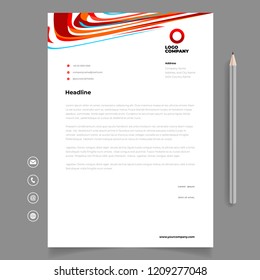 letterhead template design minimalist simple