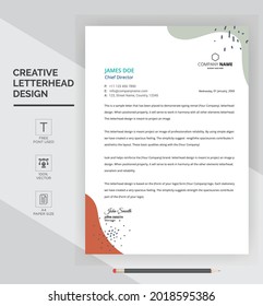 letterhead template design minimalist simple. vector illustration