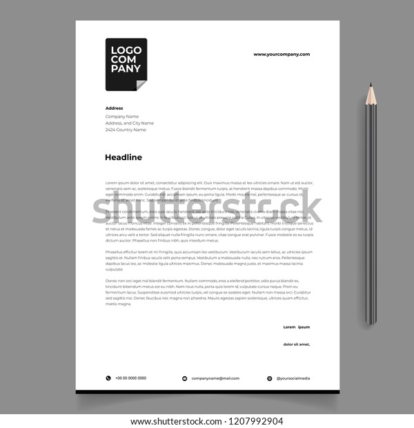 letterhead template\
design minimalist\
simple