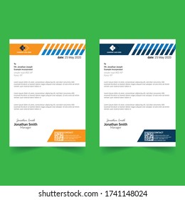letterhead template design in minimalist style Business style letter head templates for your project design, Vector illustration.