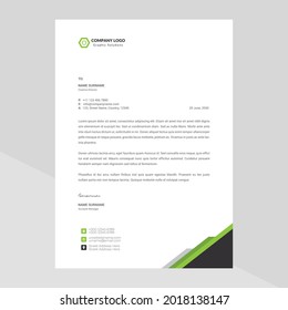 Letterhead template design in minimalist style