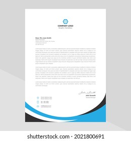letterhead template design in minimalist style