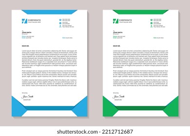 letterhead template design set vector