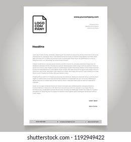 letterhead template design simple minimalist
