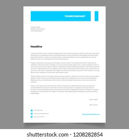 letterhead template design simple minimalist