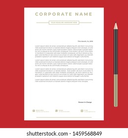 Letterhead Template design Simple Minimalist