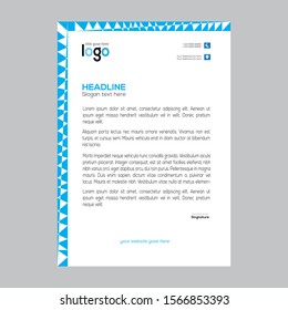 letterhead template design vector a4 size
