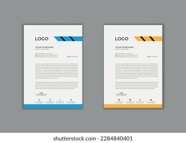 letterhead, letterhead template, letterhead design, vector corporate creative Professional modern simple unique school hospital medical new minimalist elegant corporate letterhead in red theme
