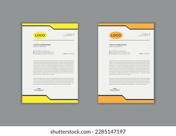 membrete, plantilla de membrete, diseño de membrete, vector corporativo creativo Profesional moderno y único hospital escolar médico nuevo minimalista elegante membrete corporativo con tema rojo